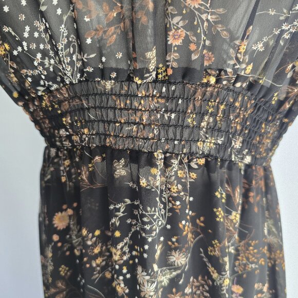 Japana floral and black sheer over coat - Picture 4 of 5